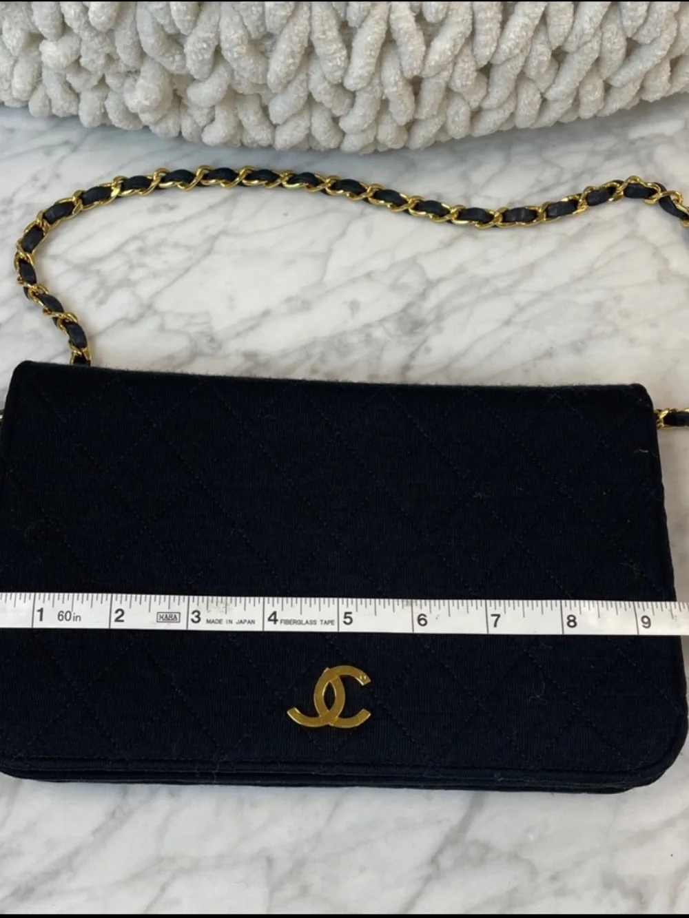 Chanel 24k Gold Quilted Jersey CC Flap Bag